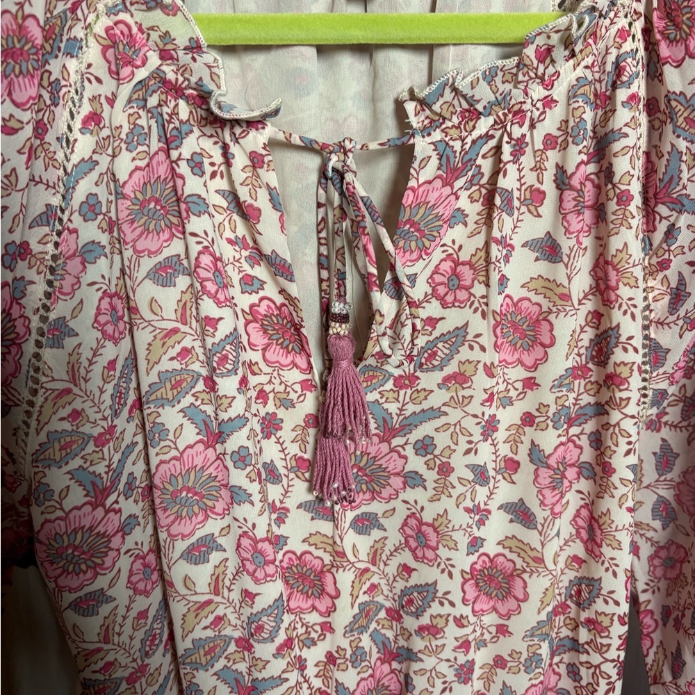 Anthropologie Love the Label Love Sam Tippy Floral Dress Festival Boho‎ Flirty - Picture 7 of 10